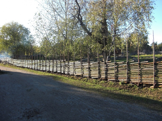 Detta är gärdesgården vi byggde under kursen 15 och 16 november 2011.